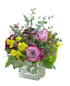 Wild Garden - This delicate arrangement brings whispers of summer to the table. Arrangement includes butterfly picks.