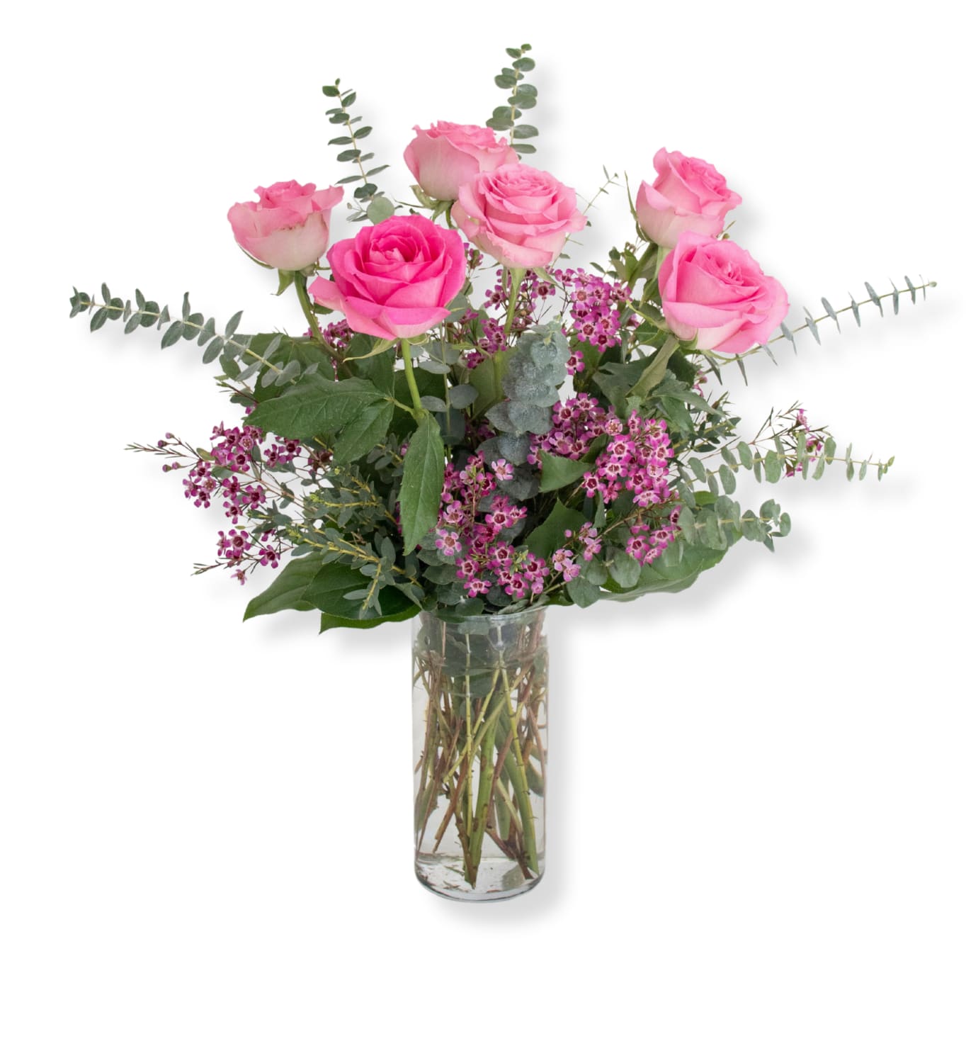 1/2 Dozen Pink Roses  - Pretty and perfect. There's nothing like long-stemmed pink roses to show your affection.
