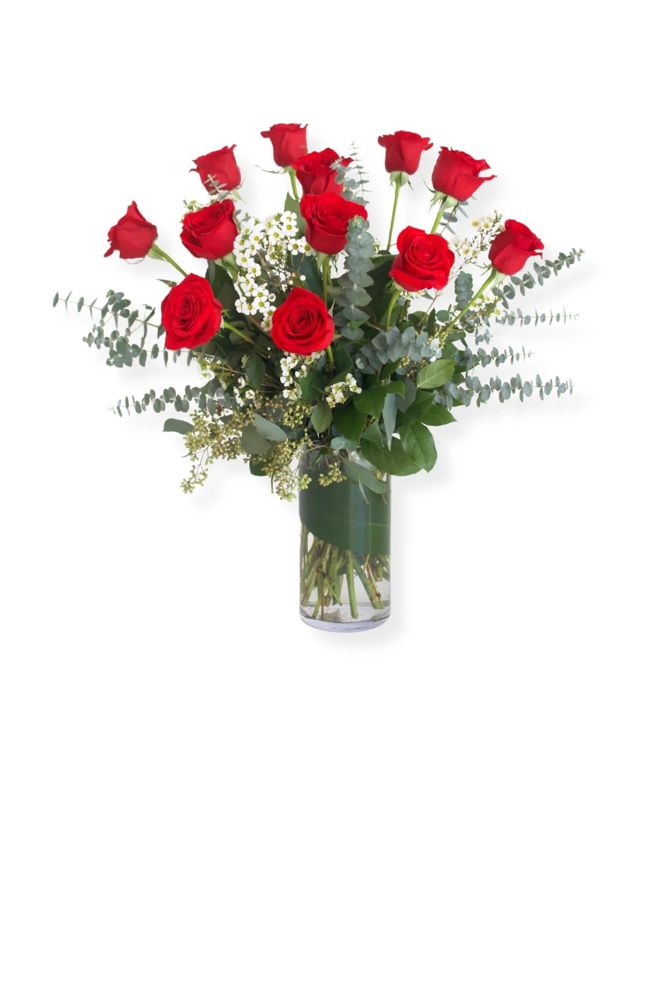 Red Roses - Pretty, red and perfect. There's nothing like long-stemmed red roses to show your affection.