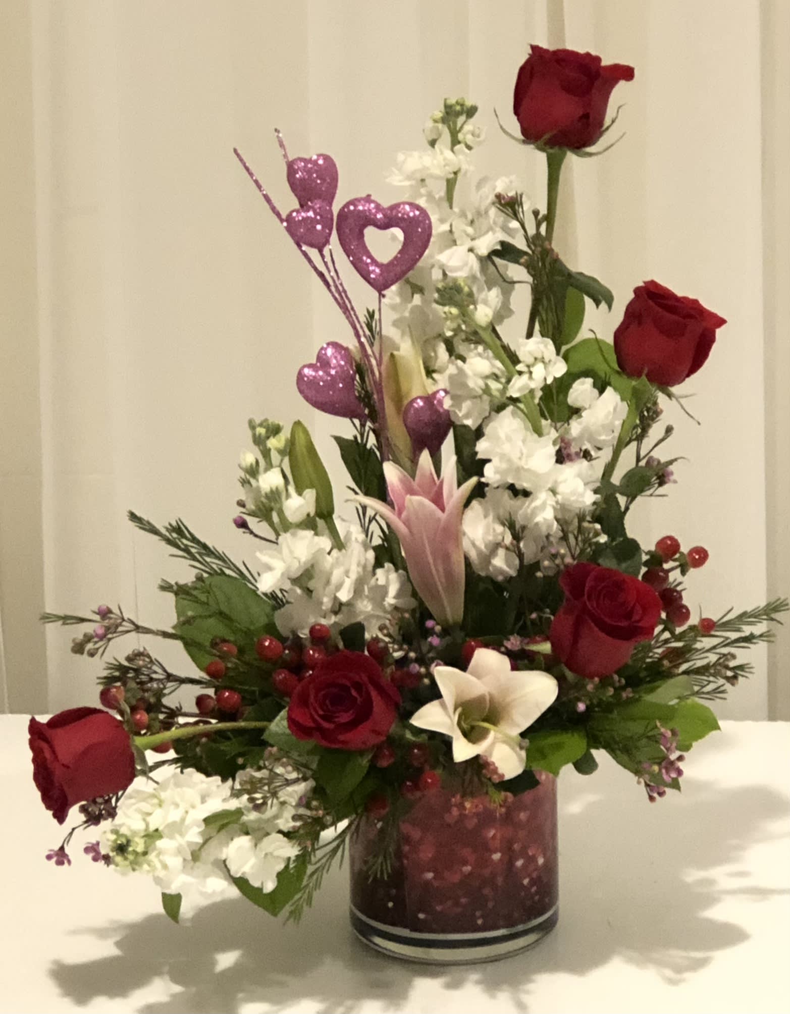 Love Dance Bouquet  - Beautiful assortment of fresh blooms beautifully designed in a floral layout. That captures the imagination 
