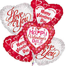 Eckert Florist's Valentine Balloon Bouquet - This balloon bouquet will be the hit of the office or home this Valentines day! Bouquet can be sent separately or attached to a *floral arrangement *(please continue shopping to select floral arrangement from catalog and add to cart. Balloons will be attached to arrangement chosen) *Balloons sent will be a mix of (5) Valentine and "I Love You" 18" mylars (Balloon weight included if sent separately) **Balloon styles will vary.