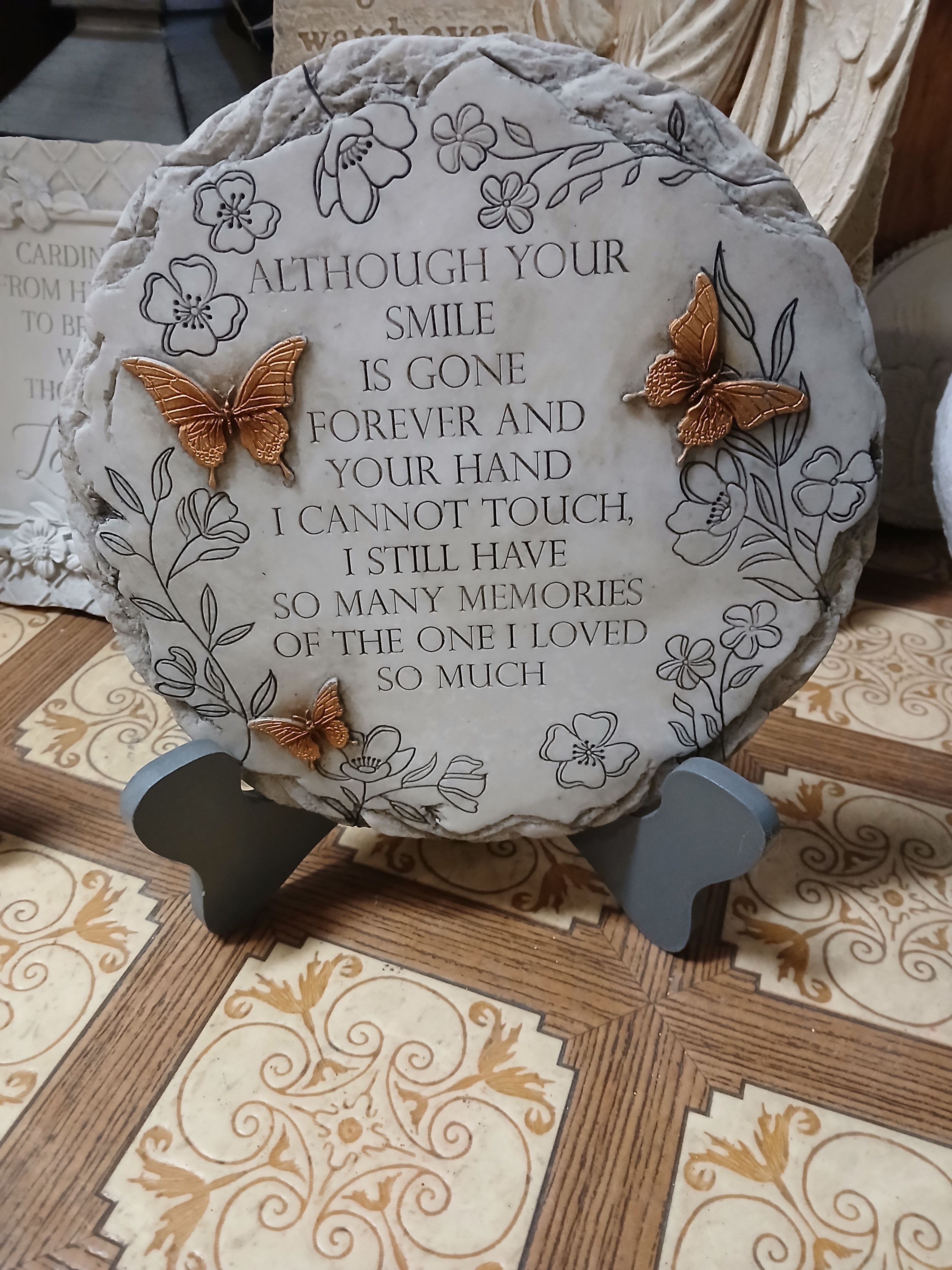 Sympathy Stone Pieces - Want something other than flowers, pick from one of our many stone pieces. Fresh or silk flowers or greens can also been added for an additional cost. Questions about our stone pieces, just give us a call and we can get you those answers as well as finishing up your order over the phone. (937)492-4965