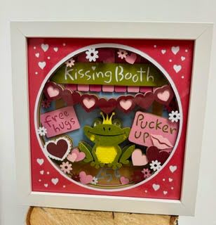 Lanies Corner Handmade Gift Kissing Booth - Created by local artist Alanna Kreitel, this is a beautiful add on or stand alone gift item. Measure 9x9 inches.