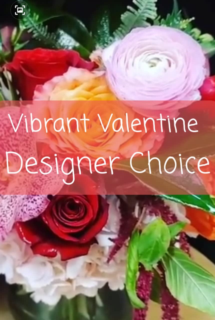 Vibrant Valentine Designer Choice - Want to knock their socks off??  This will do the trick.  Using only Vibrant colors of red, hot pink coral and more our designers will create the most extraordinary bouquet EVER!  We use only high end luxury floral, such as hydrangea, garden roses, roses, tulips, peonies, ranununculus and more. **Designer Choice Mix**  Valentine's Day Flower Delivery. Fort Worth Texas best Florist.  