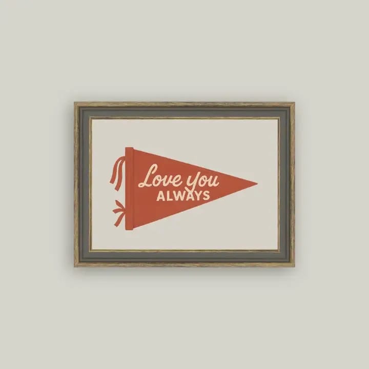 Petal Lane Love You Always Framed Artwork - 6" x 4.5" anique style "Love You ALWAYS" framed artwork. Great add-on gift.