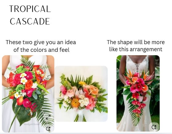 Lindsey &amp; Dustin Wedding Bouquet - A wonderful collection of topicals in a cascading bouquet