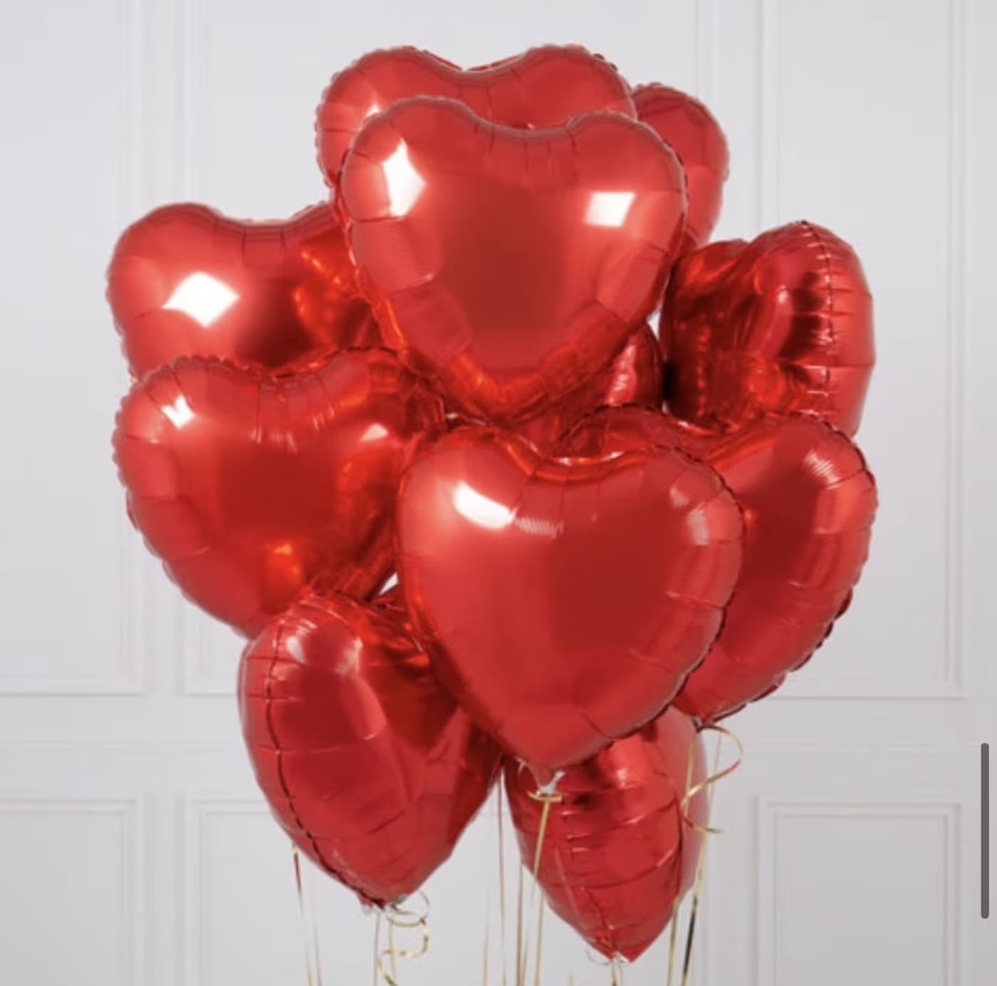 Luxury Balloon Set - Red Hearts foil - Set of Premium foil balloons