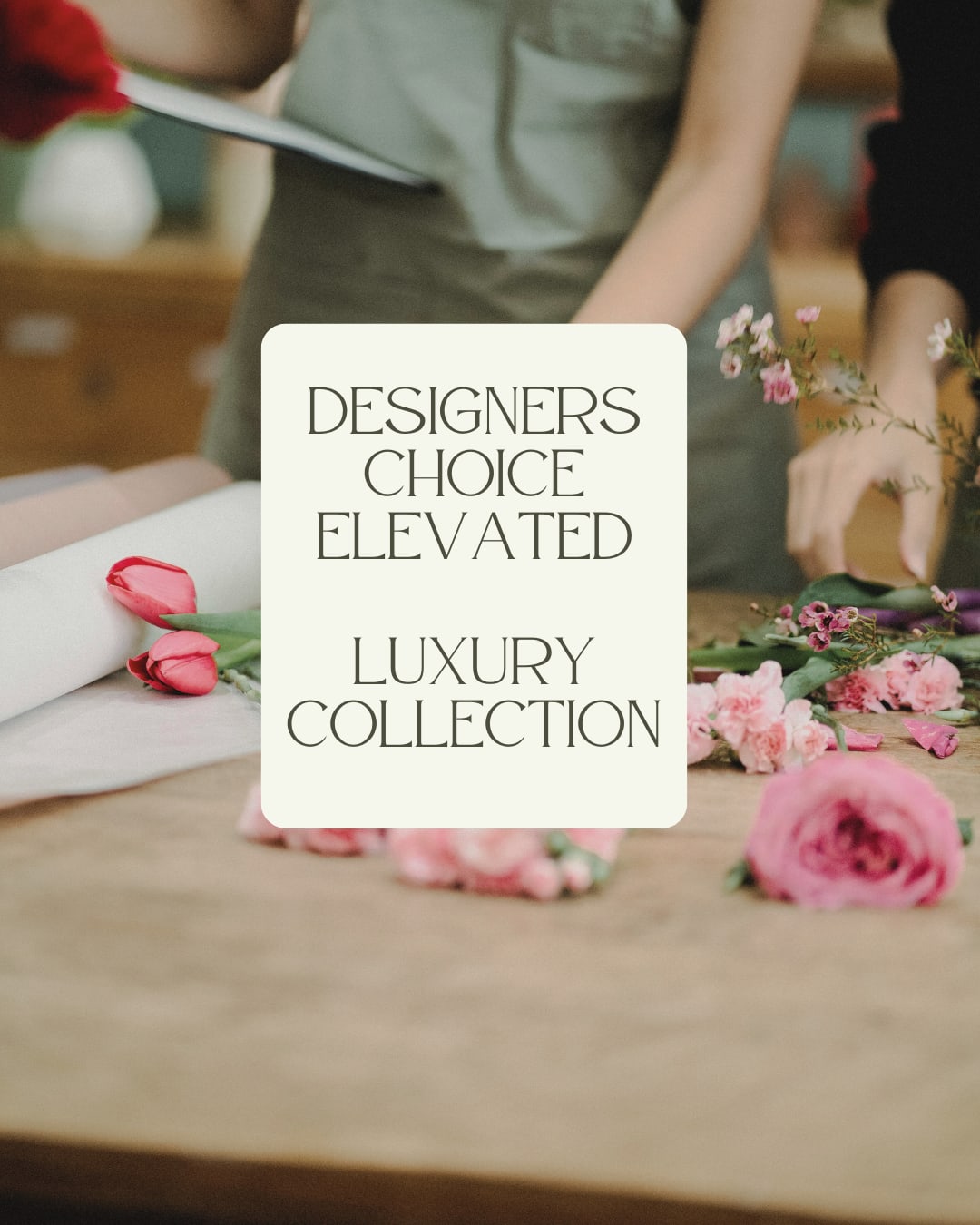 Designers Choice, Elevated Luxury  Collection - Designer’s Choice Elevated Luxury Luxury Arrangement Opulent. Refined. Unforgettable.  Indulge in the ultimate floral experience with our Designer’s Choice Luxury Arrangement — a masterfully curated selection of the most exquisite, premium blooms available. Each arrangement is thoughtfully crafted by our expert designers to showcase elegance, richness, and timeless beauty.  Presented in a sophisticated vase, this luxurious bouquet is perfect for making a grand impression on any special occasion.  Trust us to create a stunning floral statement that speaks volumes.   Due to unusual issues with our supply chain, product availability changes frequently. IF YOU NEED A SPEFIC FLOWER PLEASE CALL so that we can check availably. Otherwise designers choice options, are at the discretion of the designer, thank you If you need a specific color design scheme or floral variety, please call 781-861-1030