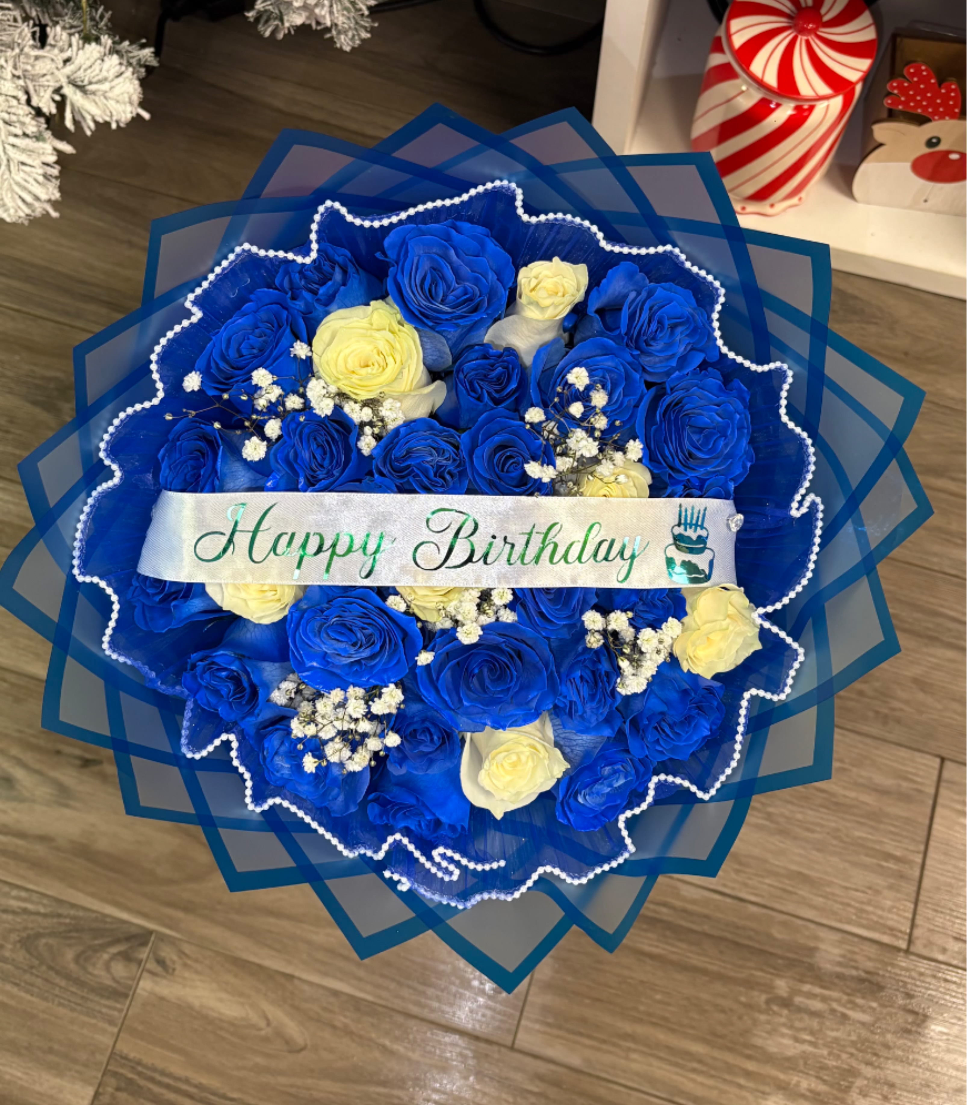 Blue Dust - 25 BLUE ROSES , PERFECT FOR HIM . 