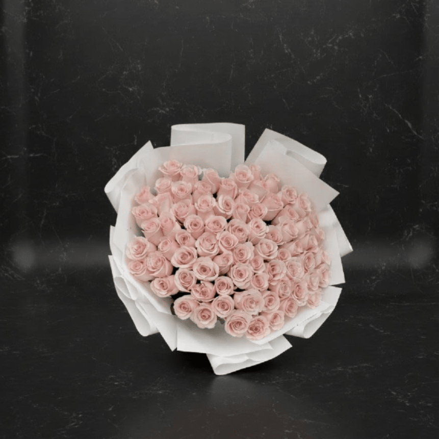 75 Stem Novia Princess - All pink rose statement bouquet.