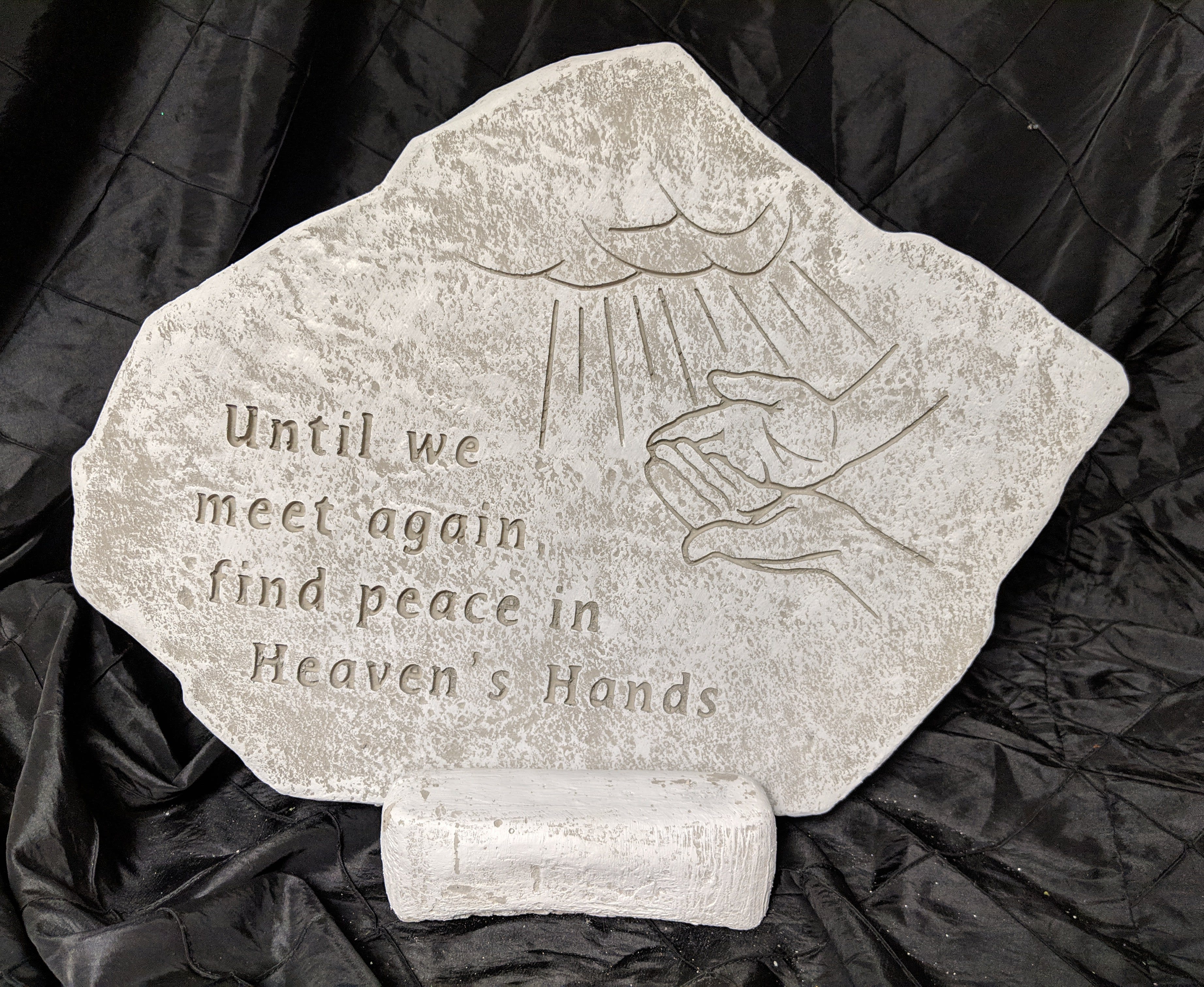 Garden Stone Until we meet again - "Until we meet again find peace in Heavens Hands." 