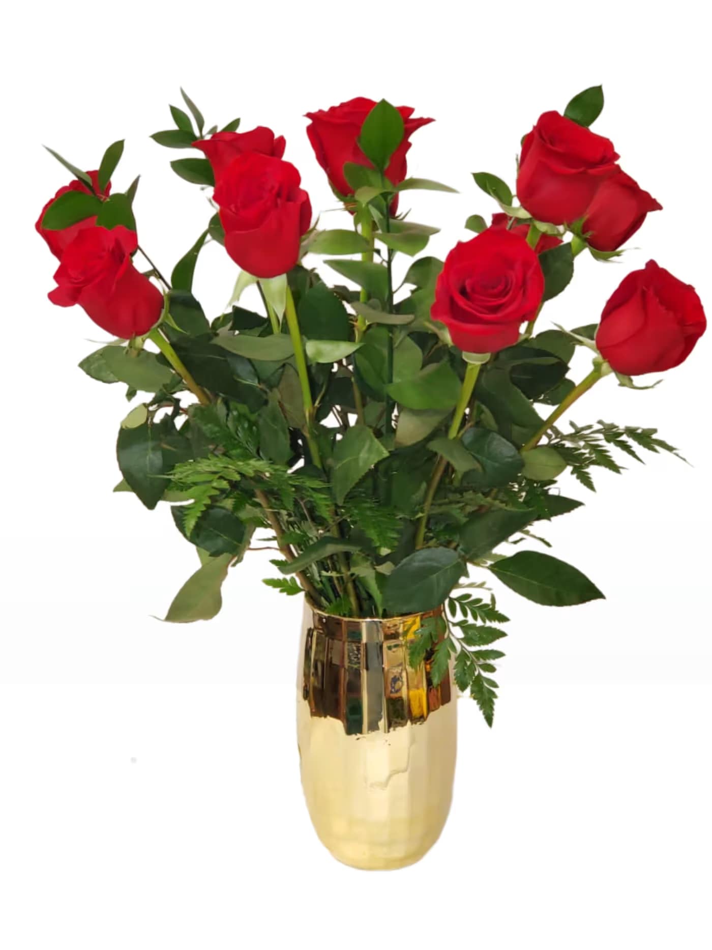Red Romance - Standard -12 red roses Deluxe - 18 red roses NOTICE VASE MAY BE DIFFERENT DEPENDING ON AVAILABILITY