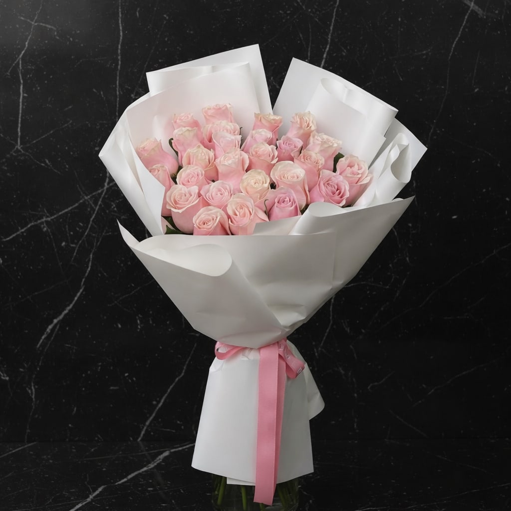 12 Stem Novia Princess - All pink rose bouquet for someone special. 