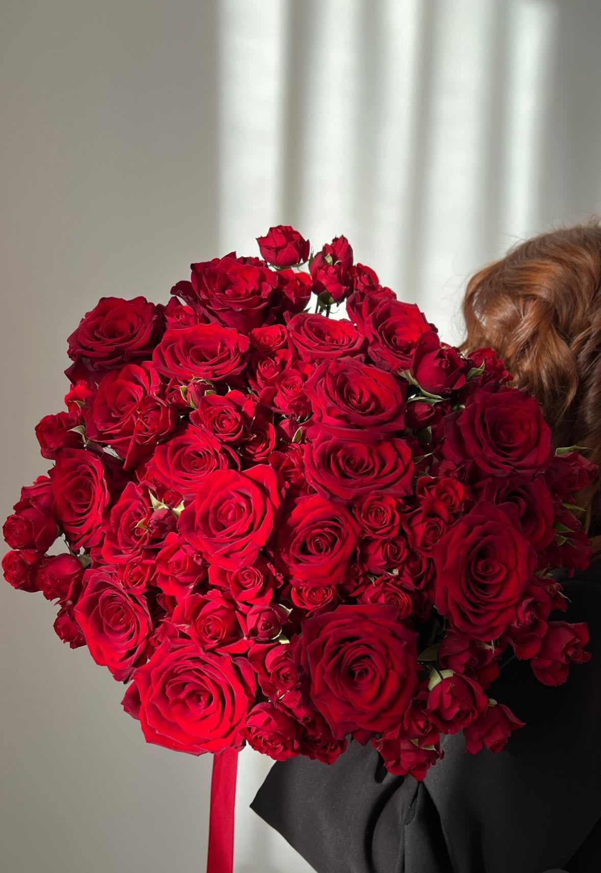 bouquet of red spray and single roses - bouquet of red spray and single roses