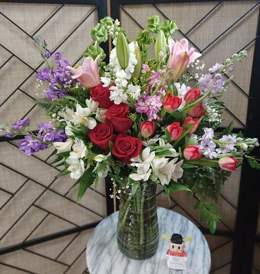 Pastel Treasures Bouquet - Soft and beautiful, this pastel bouquet will be treasured and cherished by any recipient. Light lovely blooms to uplift the spirit and warm their hearts. The perfect arrangement to let someone know you are thinking of them.