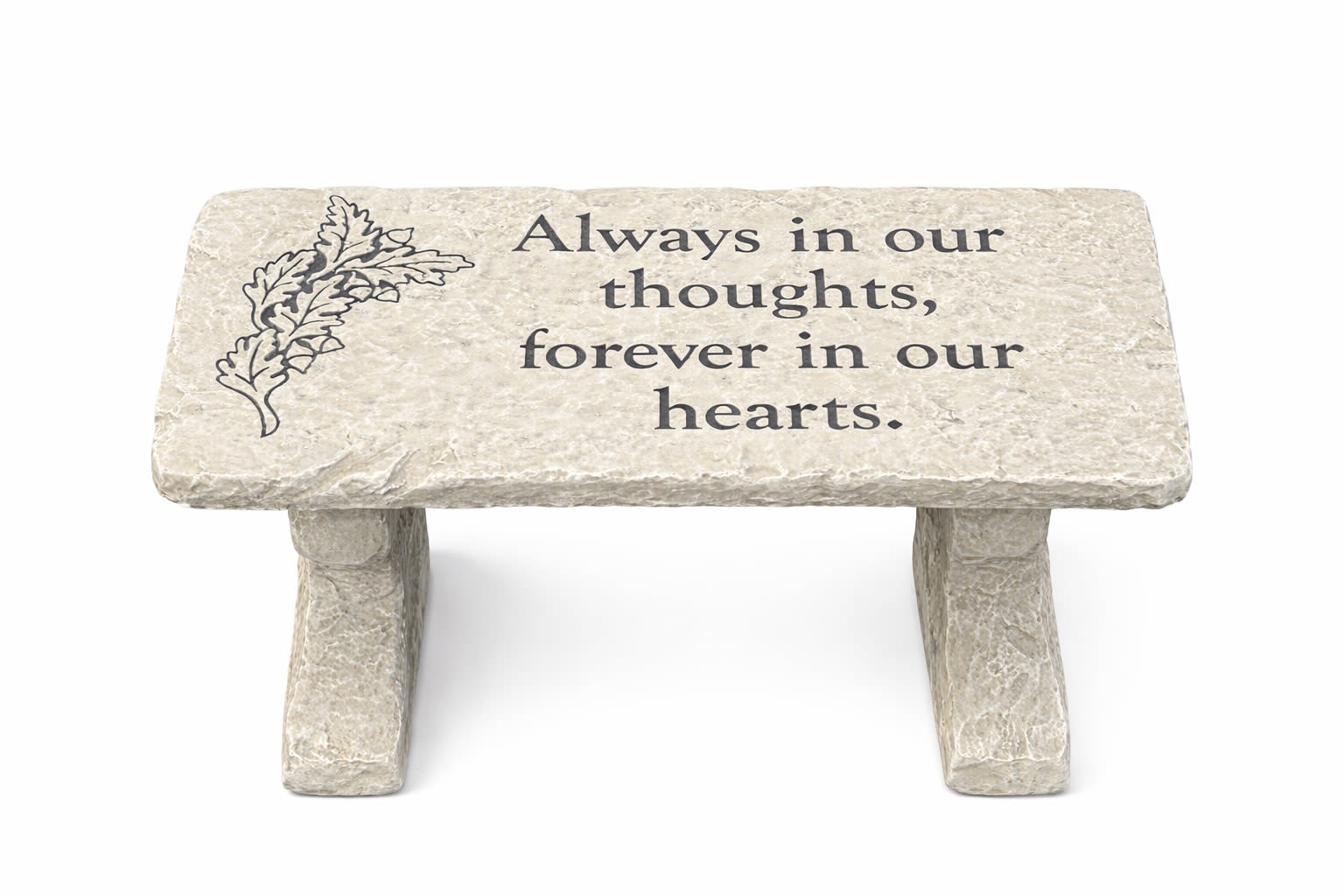 Always in our Heart Bench  - Large stone bench 