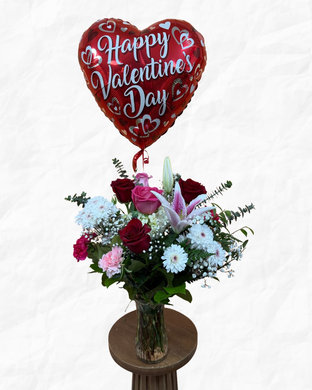 Classic XOXO + V-Day Balloon - Balloon design can vary.