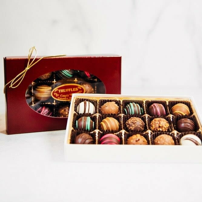 15pc. Truffles from The Candy Factory - 15 piece hand crafted chocolate truffle assortment from our local chocolatier, the Candy Factory  *** must accompany a floral design to be accepted for delivery 