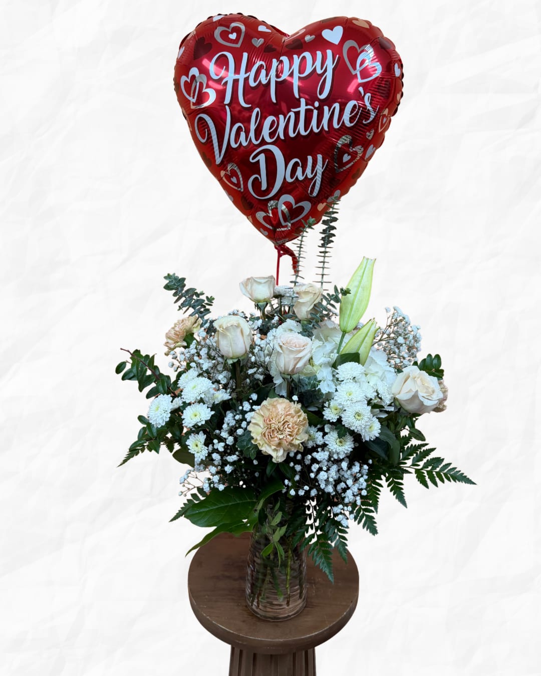 Classic Neutrals + V-Day Balloon - Balloon design can vary