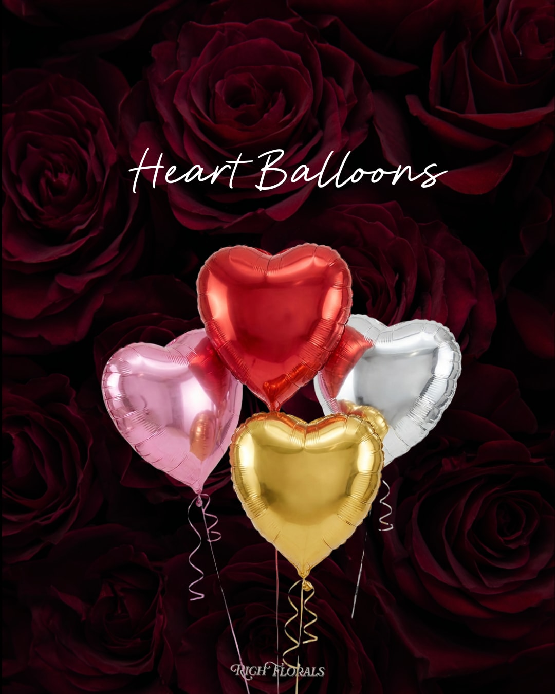 Heart Balloons - Valentine's Day - We will add balloon(s) to your order 