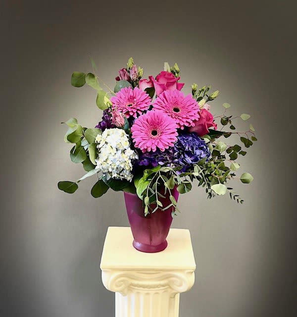 Bold &amp; Beautiful - A striking color combination of bright pink, purple, and blue. This will brighten anyone's day!