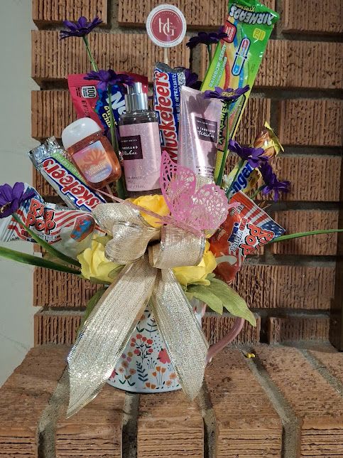 Bath Bouquet  - A fine and elegant bouquet for her, bathroom accessories, with flowers giving a harmony of colors creating a romantic atmosphere. 