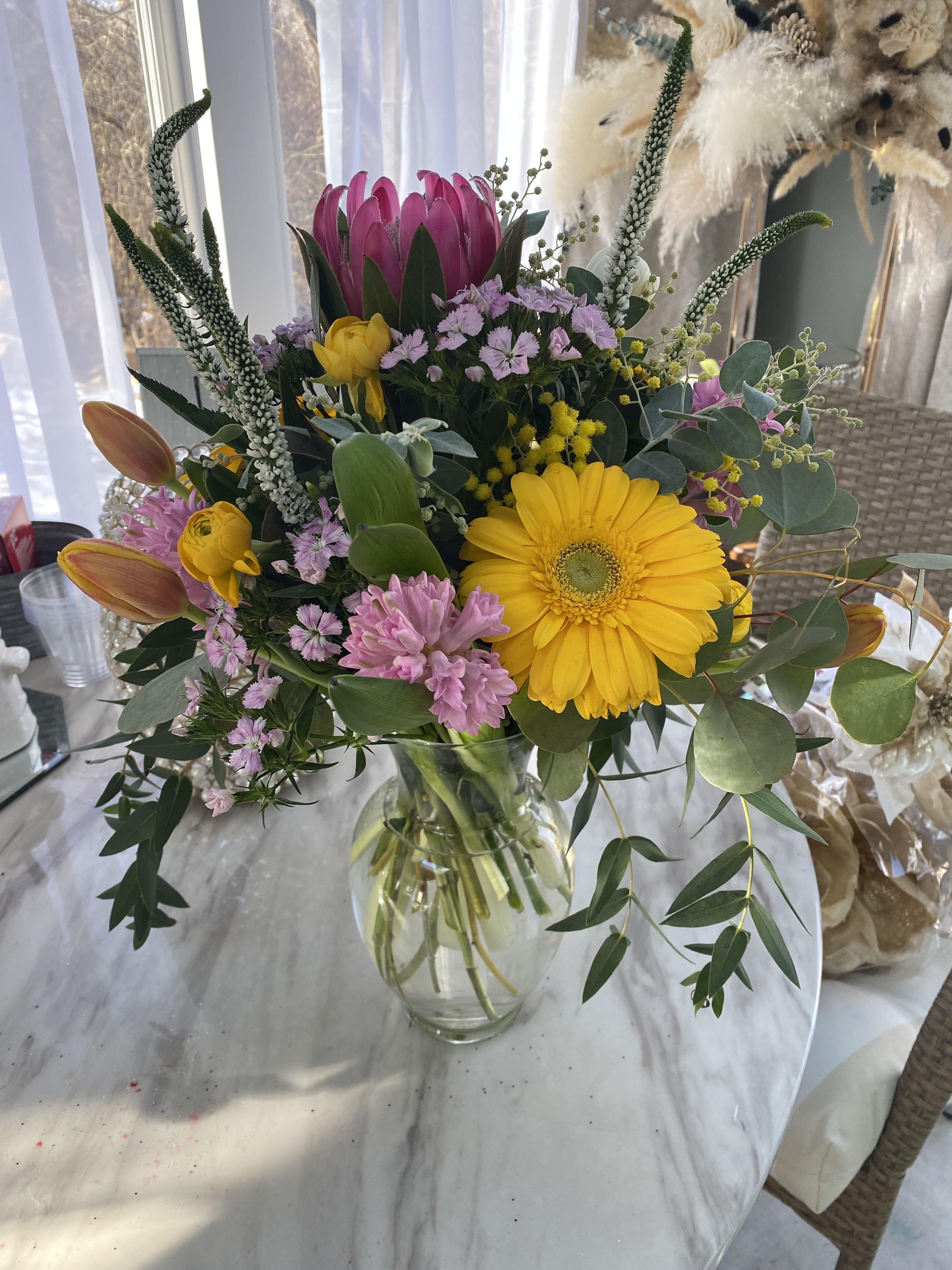 You are my sunshine - A bright colorful, cheery arrangement to lift spirits when skies are gray