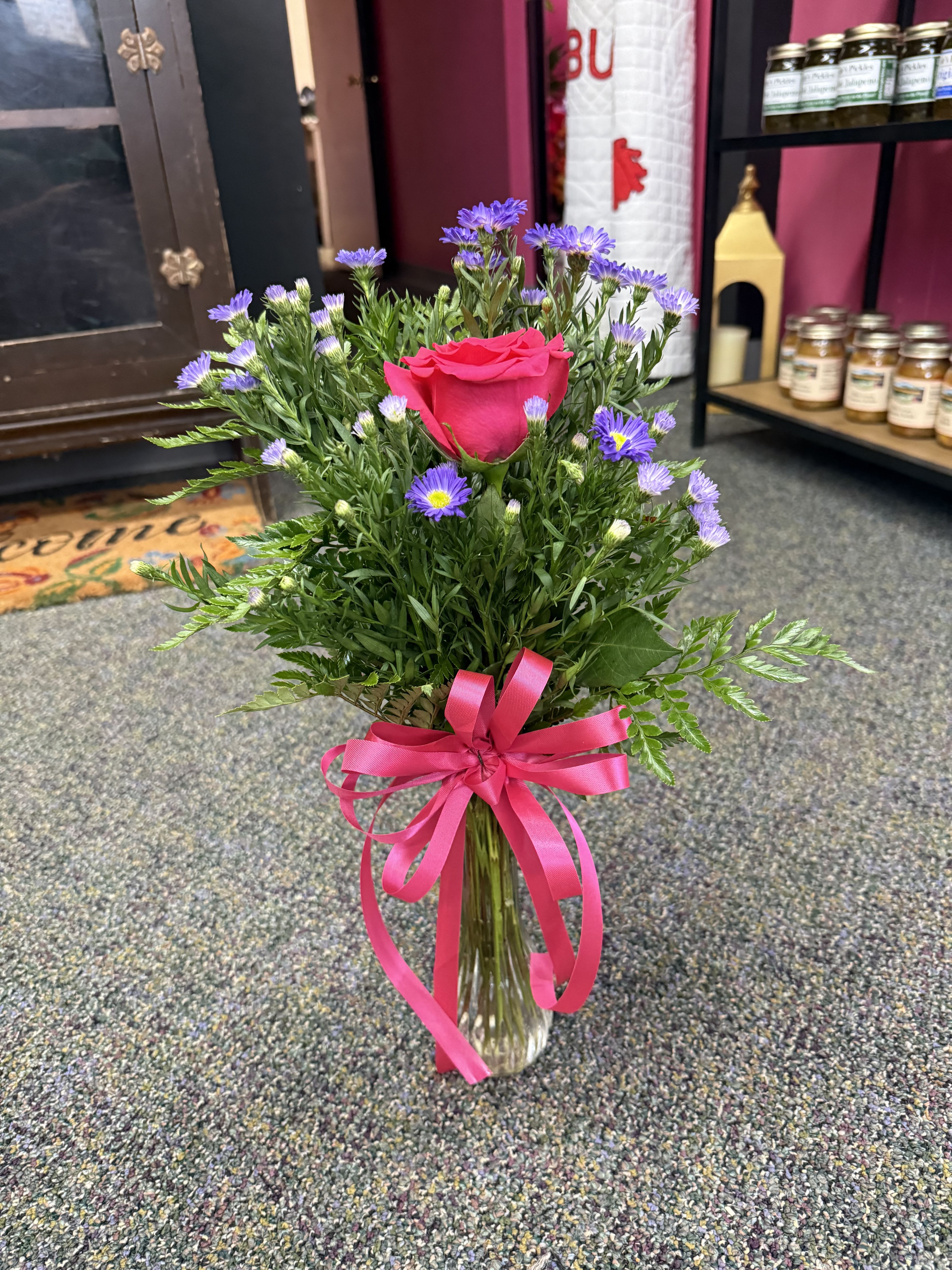 Valentine's Single Bud Vase - One beautiful bloom says it all. This Valentine Single Bud Vase is a timeless way to share love, appreciation, or a sweet Valentine surprise.