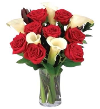 Eternal Love -Callas and Roses Valentine Special  - This one of a kind combination is perfect for your special someone. 