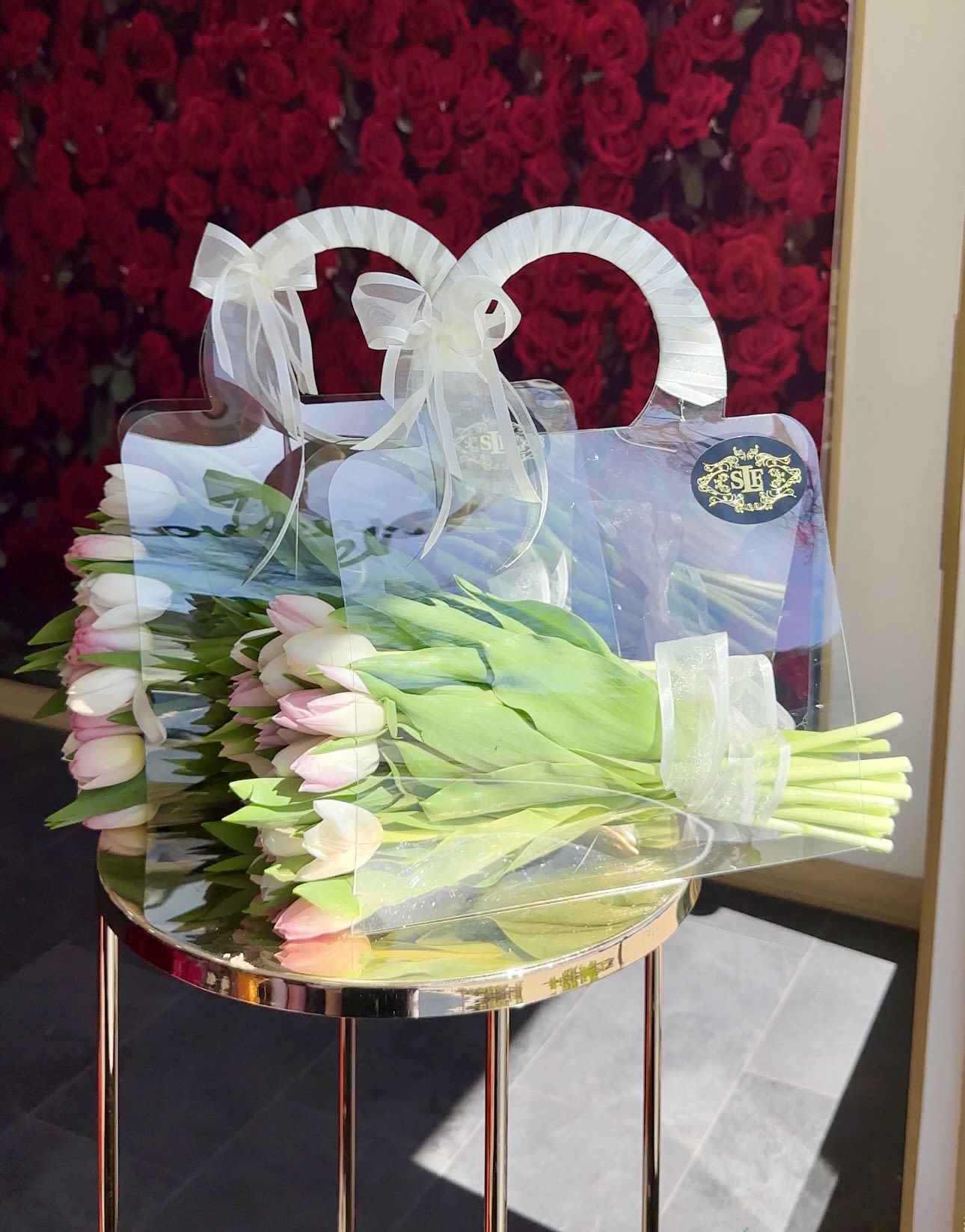 Bag of beauty!  - A beautiful tulip arrangement, prepared in a bag that’s ready to grab and go!