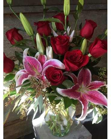 Truly Madly Deeply - vivid fragrant mix of roses lilies