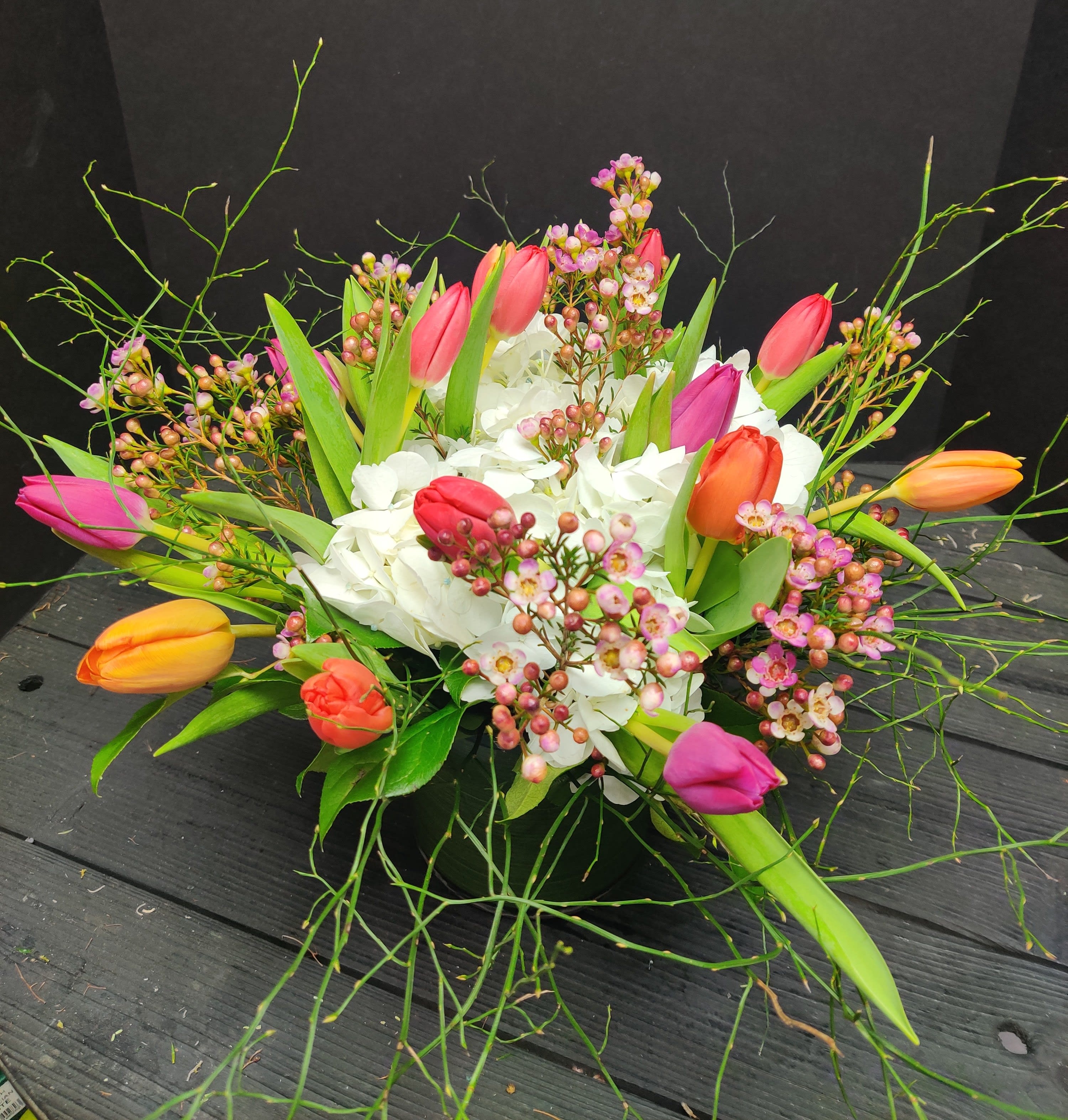 Tulips Extraordinaire - Tulips abound in this composition 