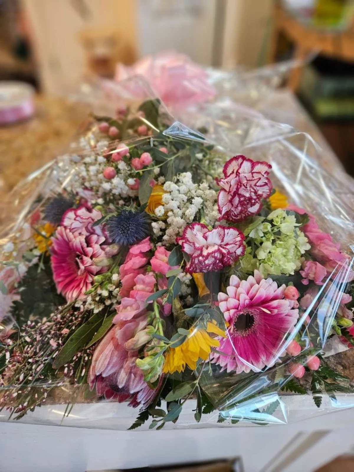  Valentine Ultimate Presentation Bouquet - Loose cut flowers wrapped for Valentine's Day