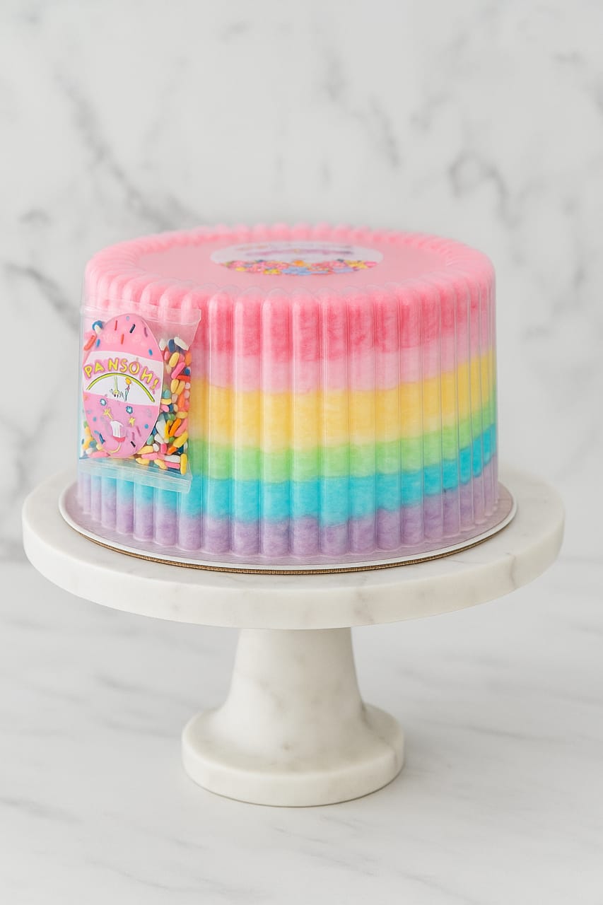 Cotton Candy Cake - A perfect way to celebrate!!! A cotton candy cake.....perfect fluffy, homemade sweet cotton candy in the form of a cake. Its gluten free and cuts just like a cake. 7 inch diameter.