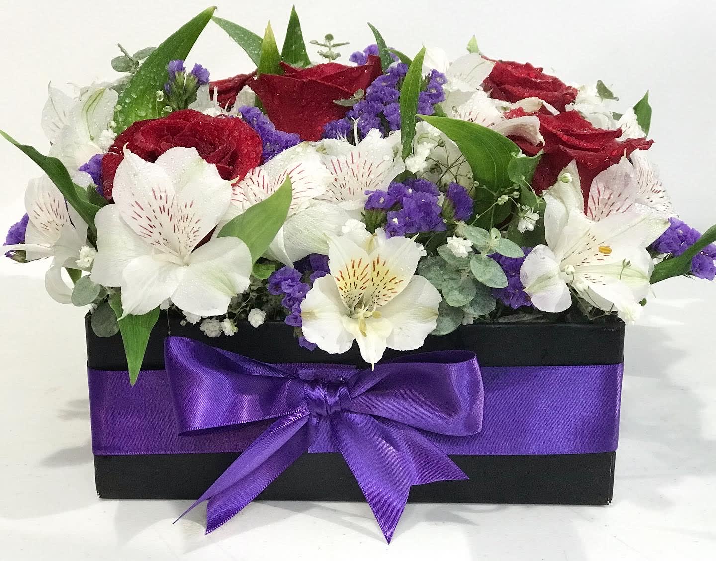 Special Moments Box - Our Special Moments Box is perfect for any person and for any special occasion. Its perfect purples ,white and pretty red speak for themselves as they famously continue to symbolize love, care and compassion.  We guarantee that your recipient will love it as a birthday gift, congratulations gesture, anniversary and more! 