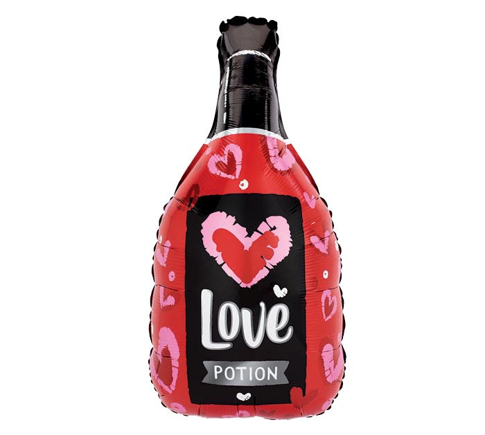 36" Love Potion Jumbo Mylar - Choose to add this lovely bottle of love potion to your balloon bouquet!