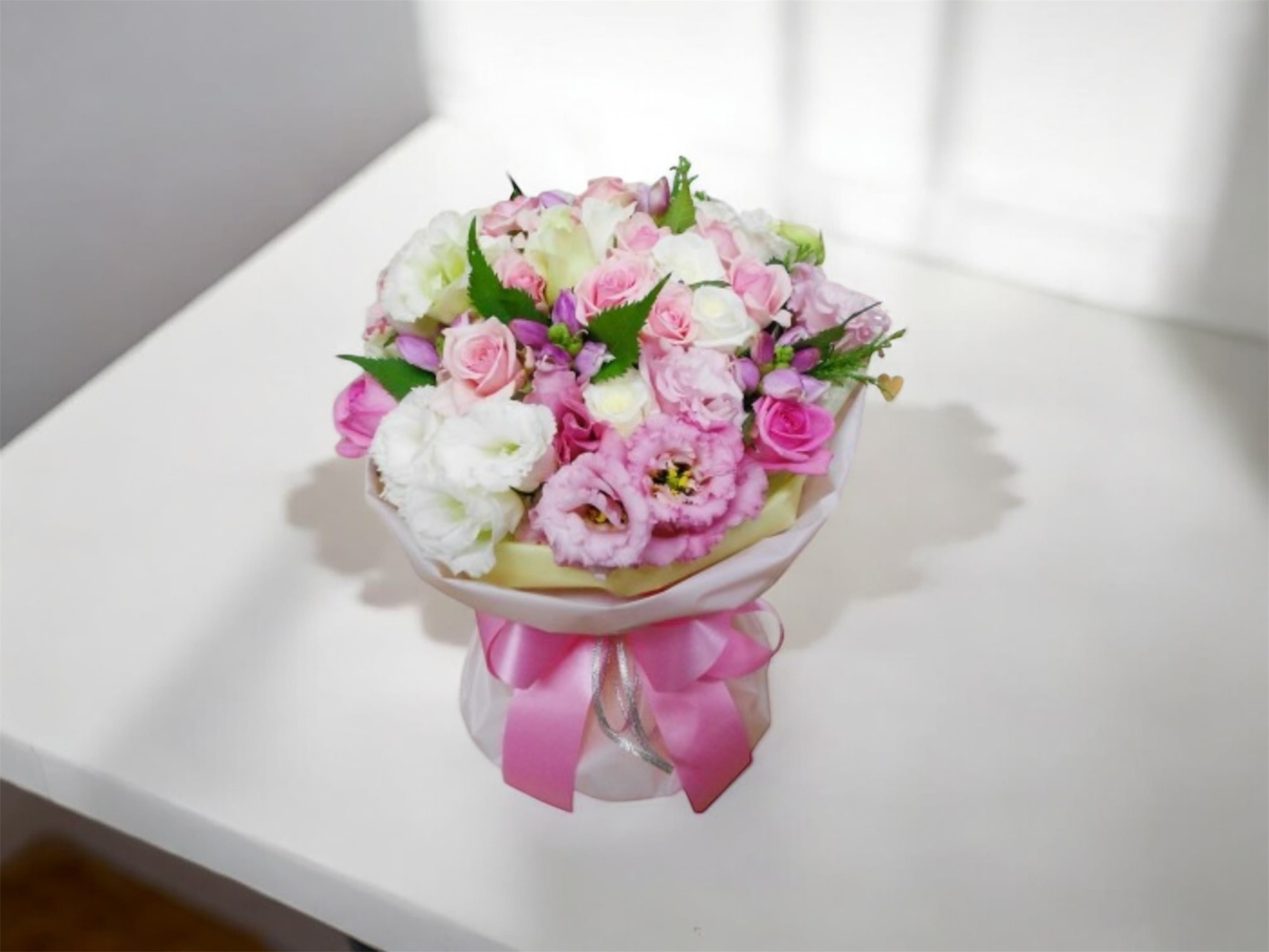 Round shaped european seasonal bouquet - Round shaped european seasonal bouquet