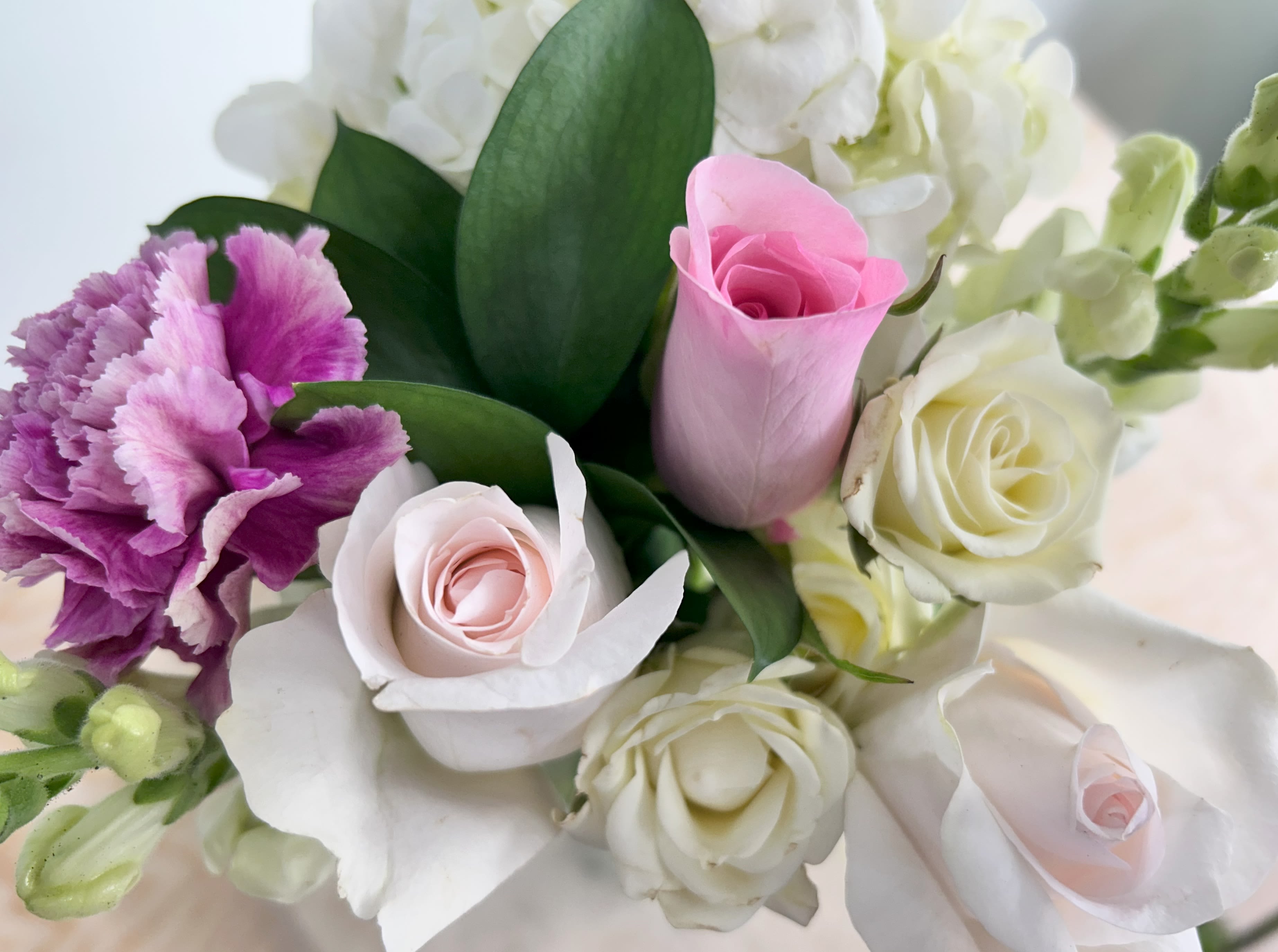 2026 Valentine's Day - Mixed Flower Arrangement - Medium, Large, and Extra Large!!! - We will make your custom mixed flower arrangement using the quality flowers we have selected for Valentine's 2026. Add a note for special requests. They may include: Roses red, pink, or white, Leucadendron, Spray Roses, Tulips, Veronica, Snapdragons, Hydrangea, Mums, Alstroemeria, Gerber Daisy, Pompom Daisy, Magnum Mums, and Kangaroo Paws.