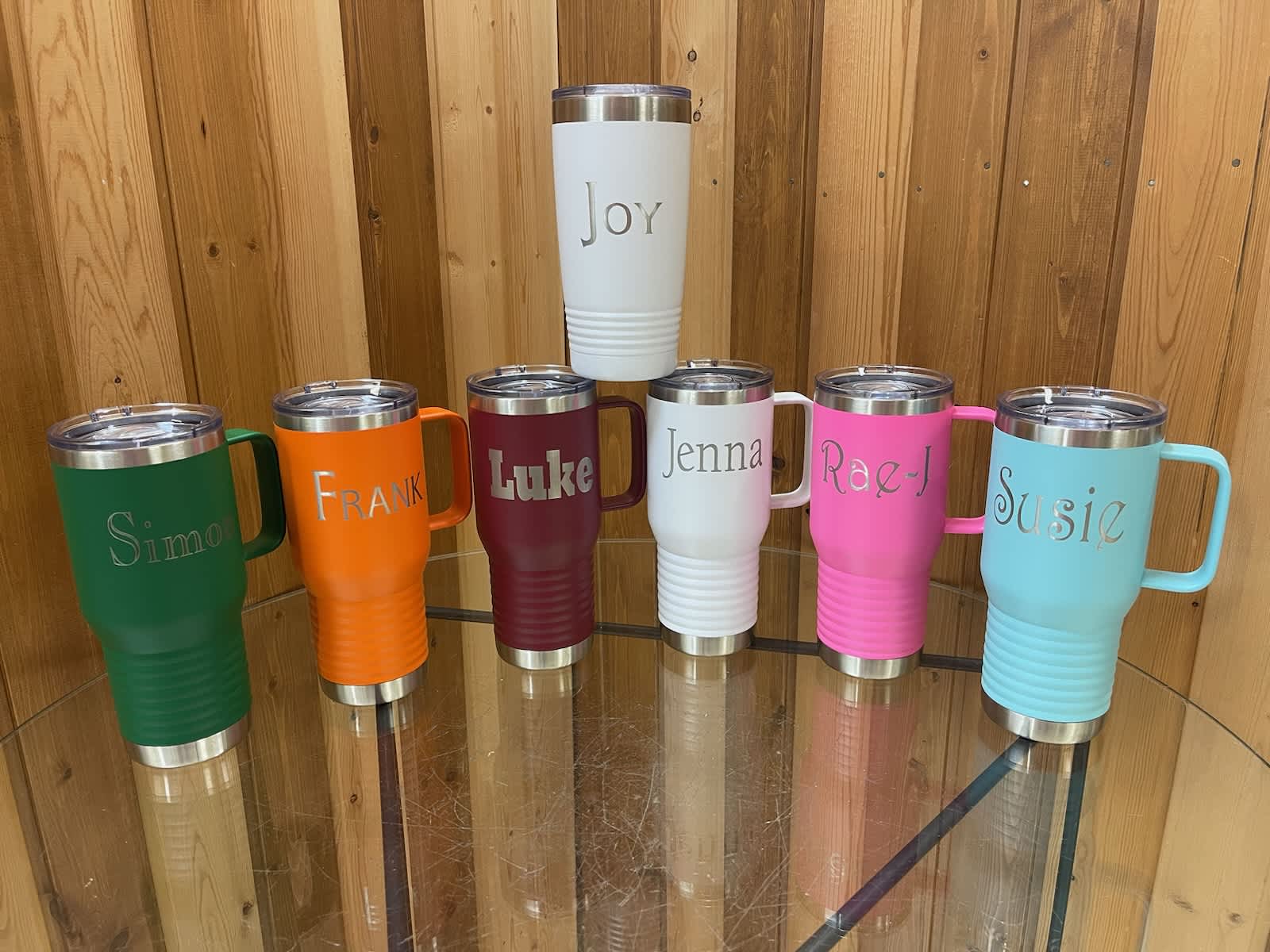 20oz Handled Mug - Custom Design  - Custom Designed Mug – Personalized Gift with Optional Fresh Flowers  Looking for a thoughtful and unique gift? At Haehn Florist &amp; Greenhouses, 410 Hamilton Rd., Wapakoneta, OH 45895, we offer custom designed mugs that can be personalized on one or both sides with your favorite design, name, photo, or special message. Perfect for birthdays, holidays, thank-you gifts, or “just because,” these mugs make every sip a little more meaningful.   Upgrade Option: Make your gift even more special by adding a fresh flower arrangement inside your mug. This beautiful touch turns a practical gift into a stunning keepsake that will brighten anyone’s day!  ️ Personalized design available on one or both sides ️ Great for coffee, tea, or display ️ Option to add fresh flowers for an extra surprise ️ Local pickup or delivery available in Wapakoneta and surrounding areas  Order your custom mug gift today from Haehn Florist &amp; Greenhouses and give a one-of-a-kind present that combines personalization and beauty.