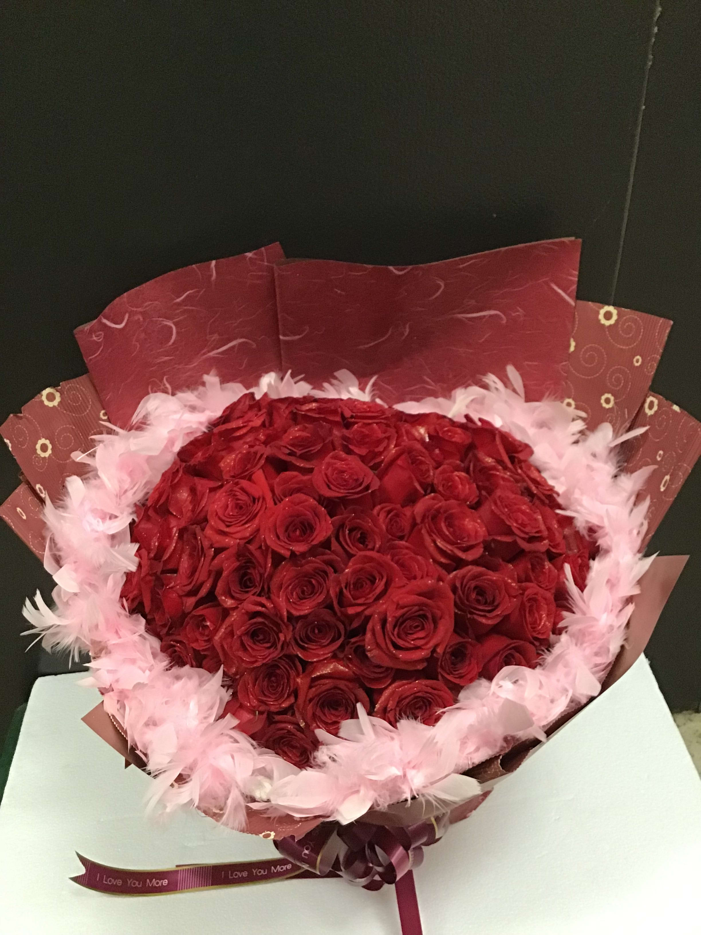 99 Roses for love eternity - 1 rose for each year you love her. 99 roses 99 years