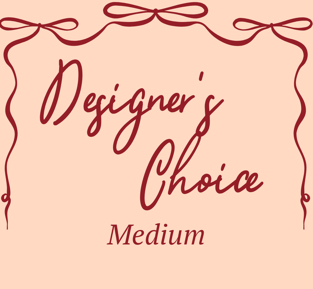 Valentine's Day—Designer's Choice (medium) - Let our designers make you something special and unique at your preferred price range using seasonal flowers in a romantic color scheme. Flowers, greens and filler WILL all be hand chosen by the designer based on available stock and quality.  For higher end flowers, please see "Curated Vase Design" option.  *PLEASE NOTE for Valentine's Day (2/12 to 2/14) **Bloomsnaps and timed deliveries are NOT available  (Due to the volume of orders, uploading photos will crash our system) ***Stock is based on availability and quality. Flowers, filler and vase will be chosen at the designers discretion. Quality is most important to us.   