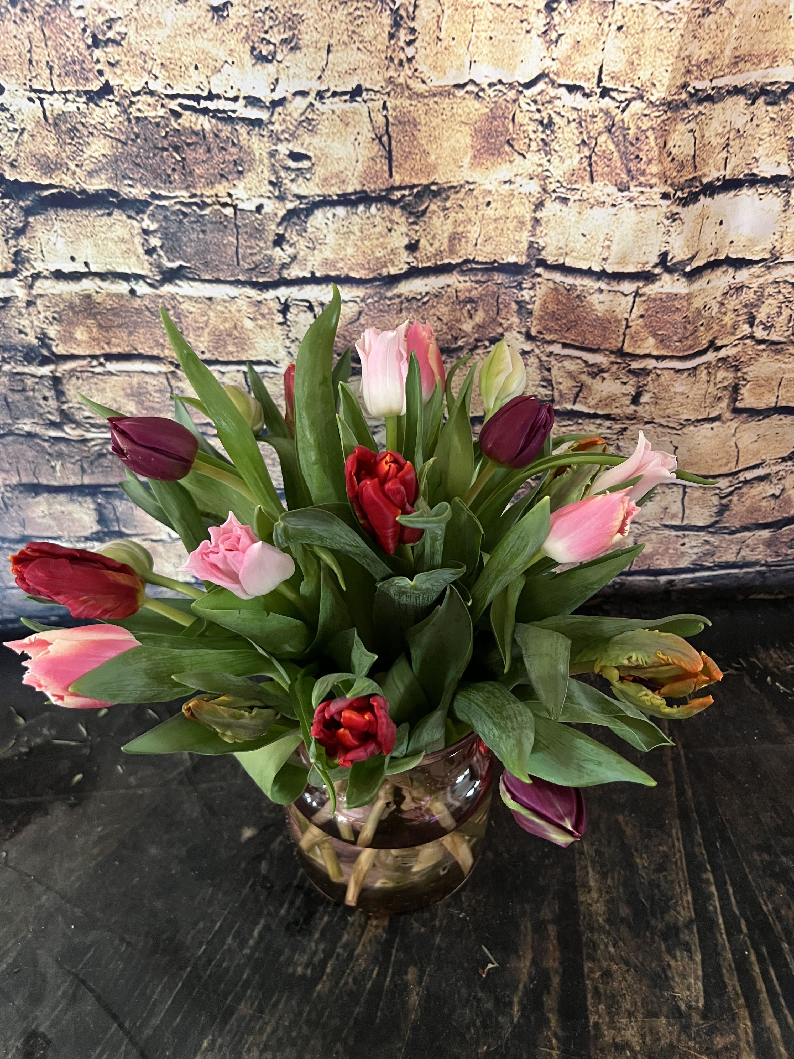 Novelty Rainbow Tulips - Nothing says spring like a vase of Lovely Rainbow Novelty Tulips!!  Not your usual tulips... you will get a mix of parrot, filled and frilled tulips in amazing colors!!!   