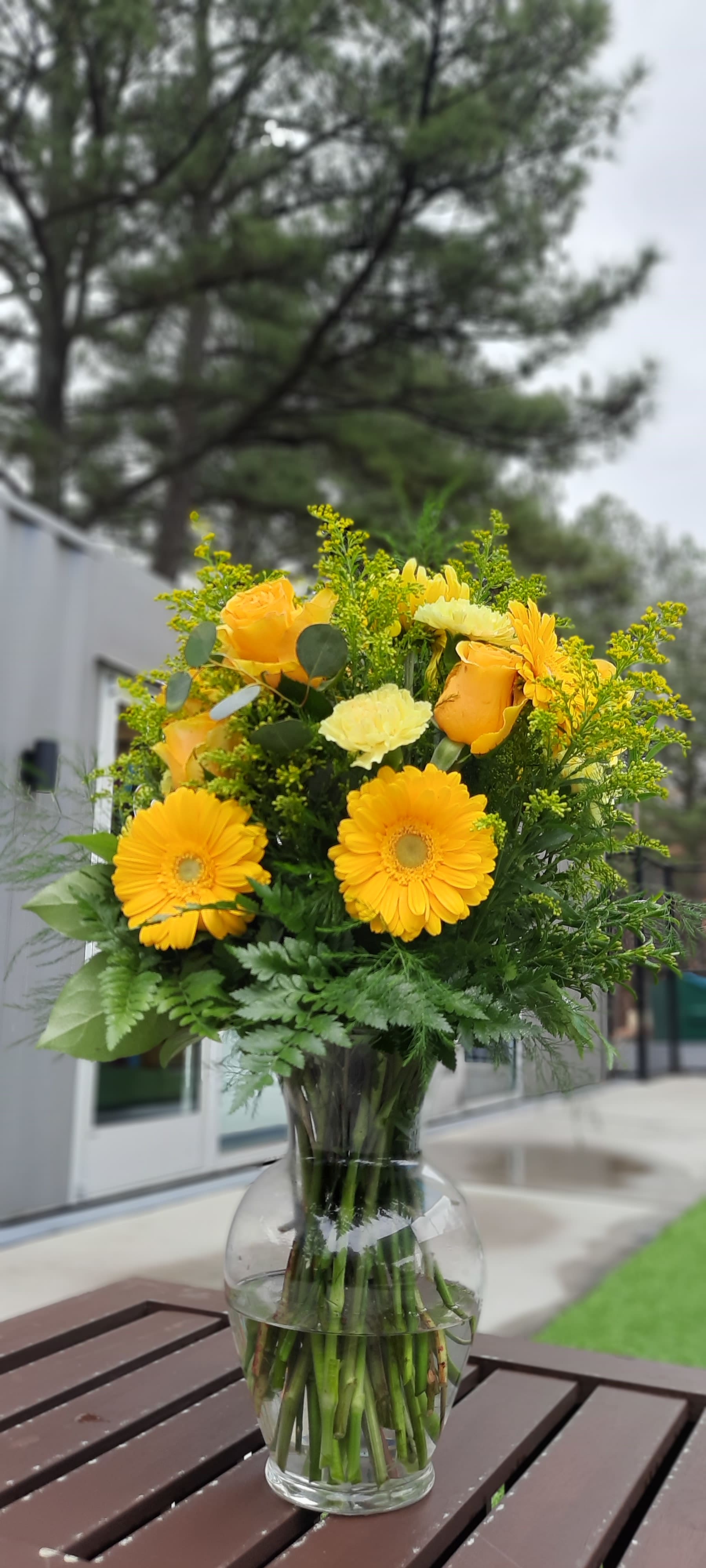 The Banana Bouquet - "Hailed as the world’s first Black female superstar, Josephine Baker’s meteoric rise to fame first established her as a household name in Paris in the roaring 1920s. Best known for her boundary-pushing ‘Banana Dance’, in which she danced wearing nothing but a skirt made of artificial bananas and a pearl necklace.”  This bouquet of yellow blooms is a floral tribute to the legendary Josephine Baker and her infamous Banana skirt. Premium Bouquet is pictured.