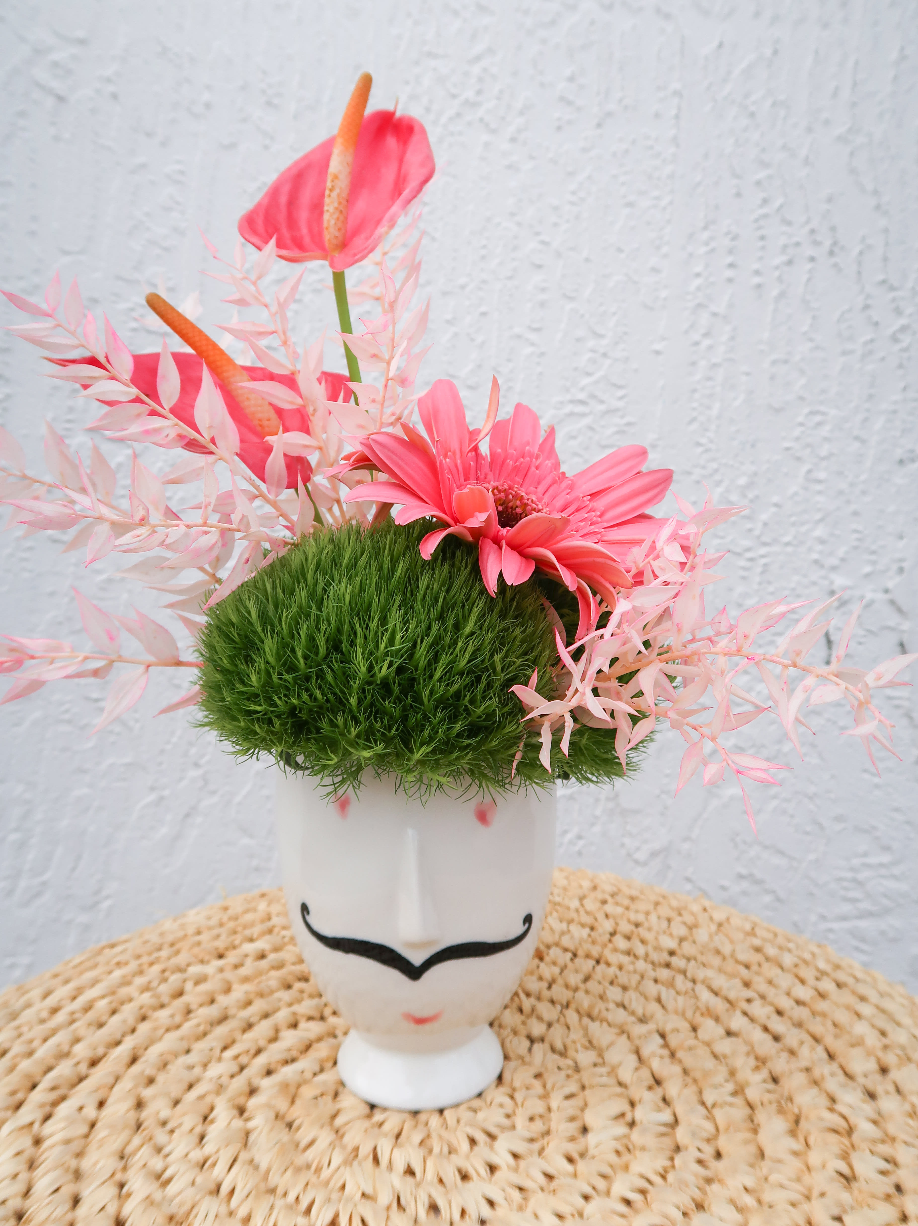 Monsieur - Monsieur is a groovy mix of tropical and bubble gum pink! Perfect petite arrangement for your love.