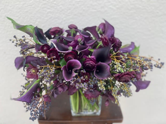 midnight blooms - Black Calla Lily combined with Dark berries