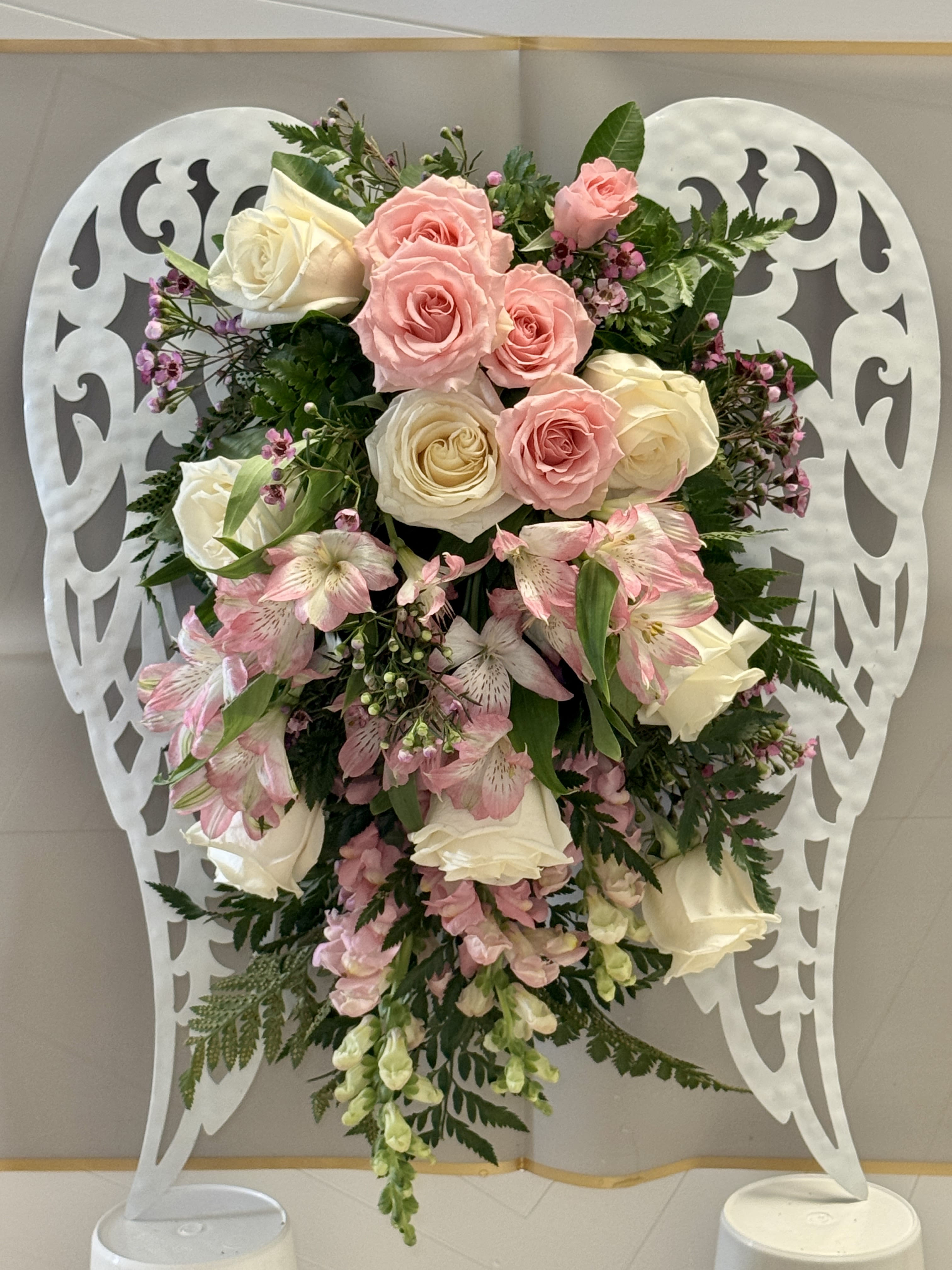 Dear Angel - Elegant pink flower arrangement crafted with soft pink and seasonal blooms. Perfect for any occasion.