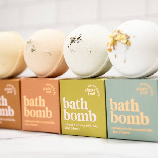 Woodland Wander - 100% Botanical Bath Bomb - 5.5 oz herb + flower infused bath bomb with zero synthetic ingredients. A nourishing &amp; luxurious treat for your bath. Hand made with love   Ingredients: baking soda, citric acid, jojoba oil, avocado oil. witch hazel, cream of tartar, arrowroot, clay, cocoa butter, essential oils. Woodland Wander essential oil blend: fir, cypress, cedar, balsam, eucalyptus, spearmint, sweet marjoram, rosemary, bergamot, frankincense