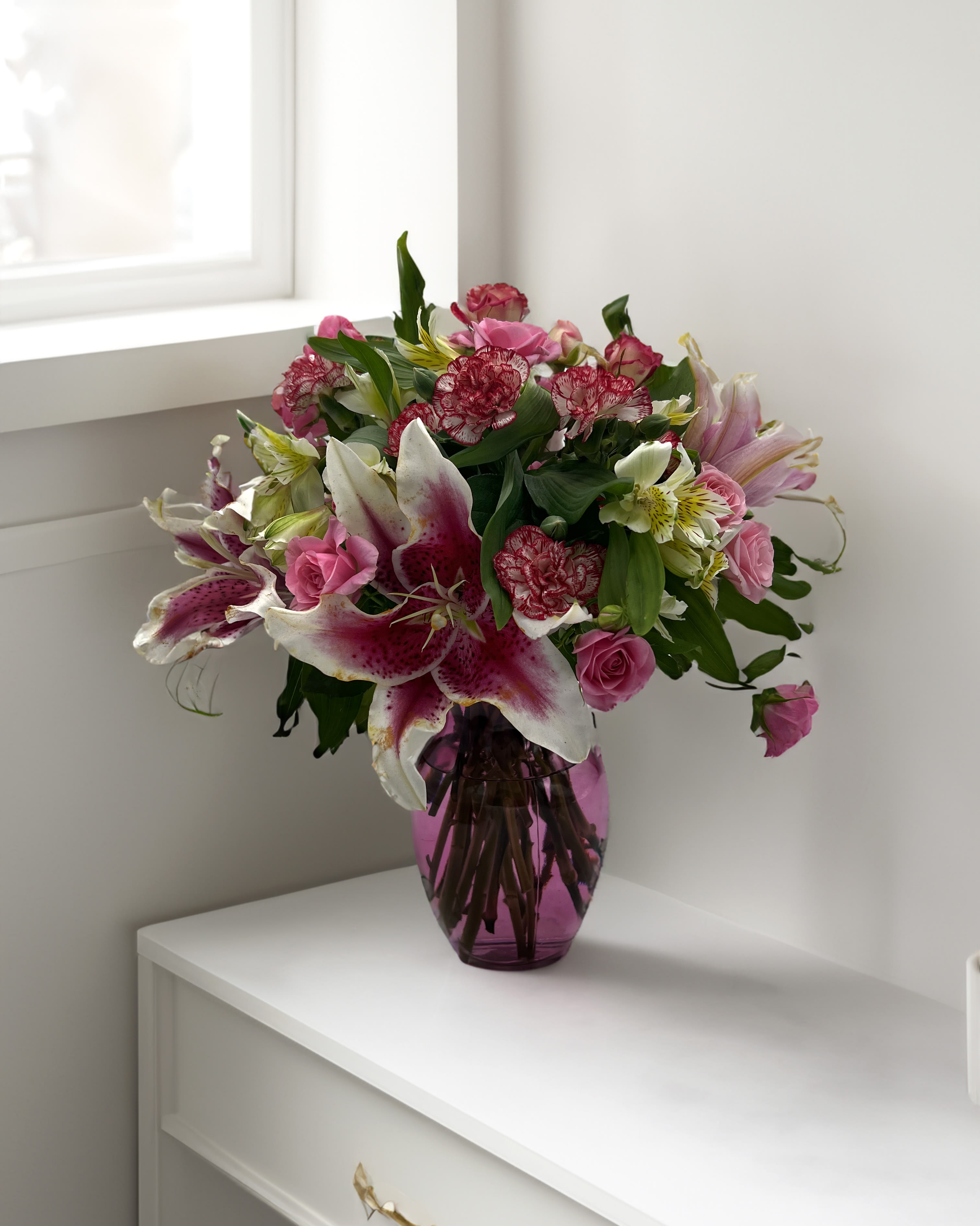 Blush Rush Bouquet - Luxe lilies in a beautifully blushing shade of pink are sure to make them smile no matter the occasion!