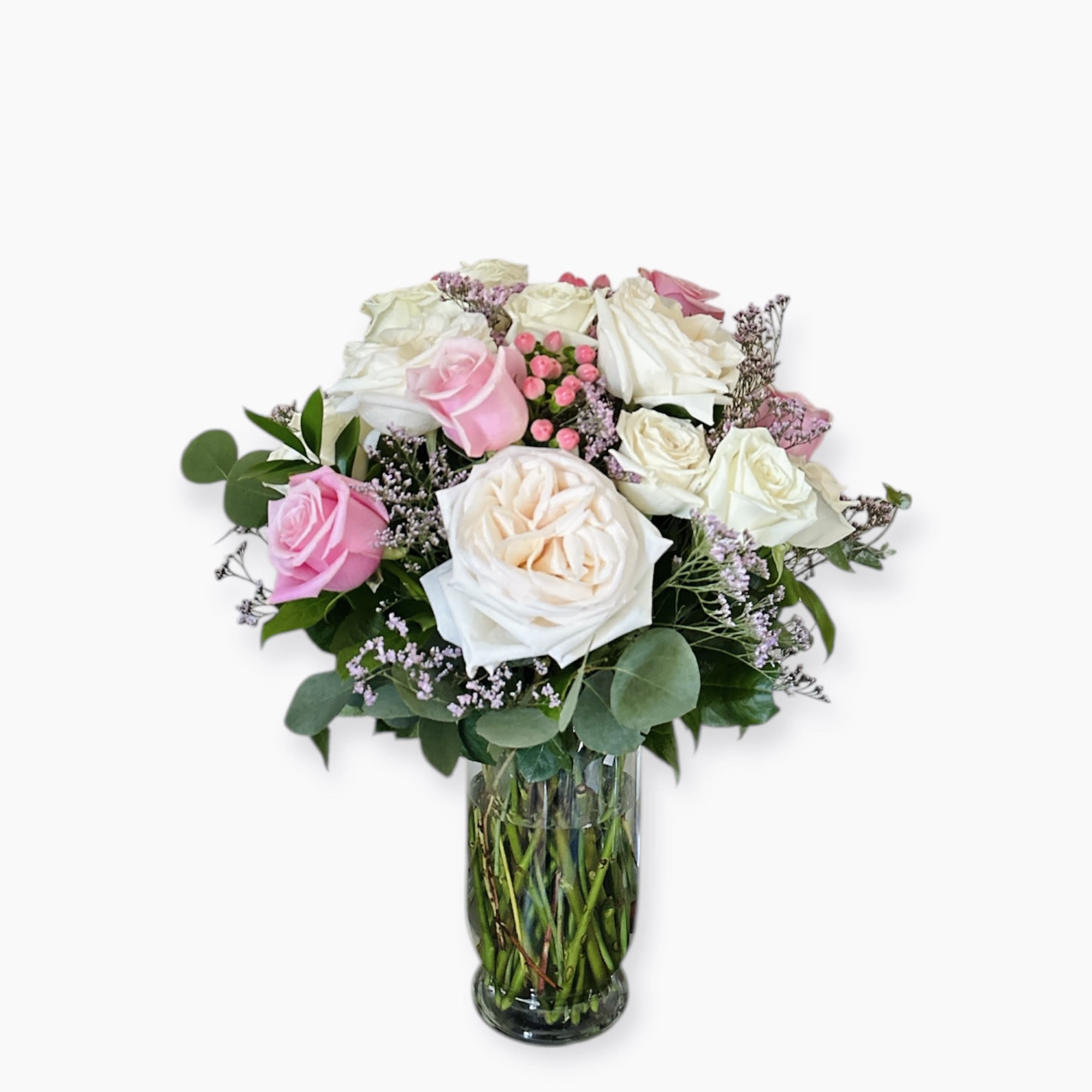 Amour Éternel - Amour Éternel Ivory and blush Premium roses arranged elegantly to celebrate everlasting love. White O’Hara Rose 