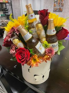 arreglo para caballero - incluye 4 cervezas al gusto